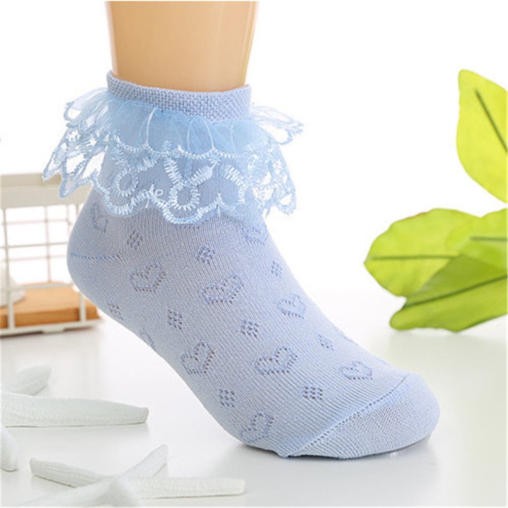 kids Girls No Show Ankle Bowknot Short Socks Mesh Summer Baby Lace Ultra-Thin Sock Socks 5pack 