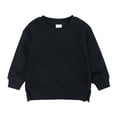 thumbnail image 2 of Tranfacy Kids Boys and Girls 8 to 13 Years Fall Winter Hoodless Sweatshirts Solid Fleece Lined Long Sleeve Round Neck Tops, 2 of 4
