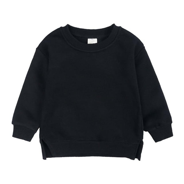 Manteaux pour Filles Garçons Manteau Chandail Col Rond Petit Moyen Chandail Molleton Uni