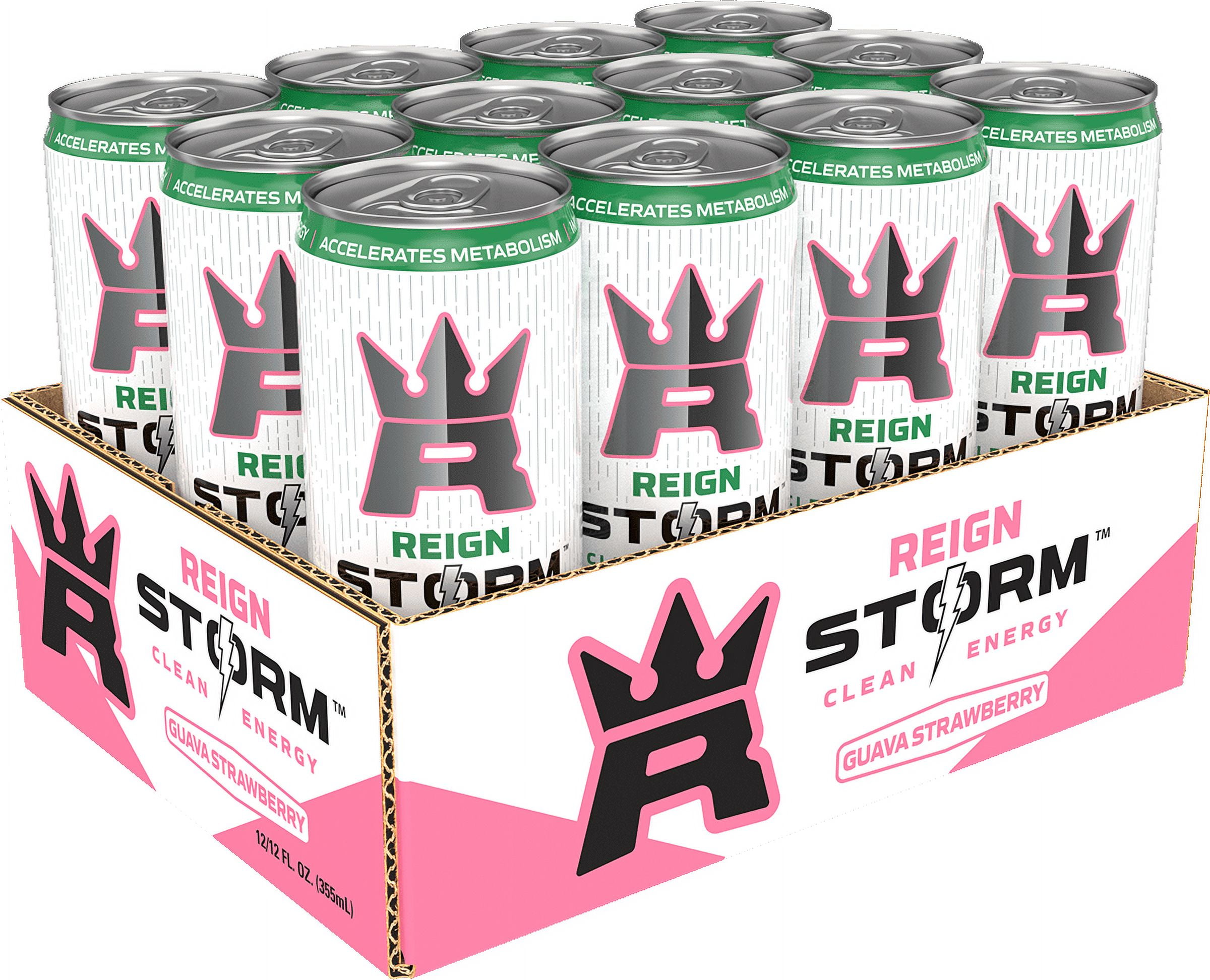 Reign Storm, Guava Strawberry, Clean Energy Drink, 12 fl oz (Pack of 12)