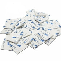50-Pack Double-Sided Adhesive White Foam Tape Pads – Strong Mounting Stickers for Secure Bonding TIKA