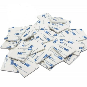 50-Pack Double-Sided Adhesive White Foam Tape Pads – Strong Mounting Stickers for Secure Bonding TIKA