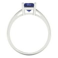 thumbnail image 4 of 2 ctw Solitaire Anniversary Ring for Women | Emerald Cut Simulated Tanzanite | Hyperallergenic Solid 18K White Gold, 4 of 5