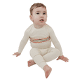thumbnail image 2 of Tealbee Toddler Pajamas 2 Piece Set 12M–4T – Snug Fit Long Sleeve TENCEL Modal, No Itch Seams, Soft Kids PJs - 2T-3T - Zigzag, 2 of 10