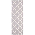 thumbnail image 3 of SAFAVIEH Cambridge Liam Geometric Wool Runner Rug, Silver/Ivory, 2'6" x 8', 3 of 9