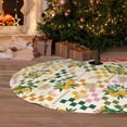 thumbnail image 6 of Yiaed Lemon Print Christmas Tree Skirt , Tree SkirtsTree Mat for Christmas Winter Holiday Indoor Decorations-30", 6 of 7