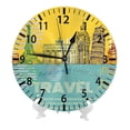 thumbnail image 2 of PAYOHTO 10''Wall Clock Background with Sights of Europe, Frameless Battery Operated Silent Non-Ticking Electronic Clock for Office Living Room Bedroom, 2 of 8