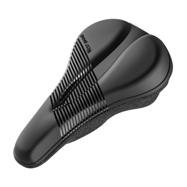 Funda de sillín Funda antideslizante para sillín de bicicleta, funda acolchada de silicona suave par