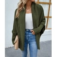 thumbnail image 2 of CoCopeaunts Women's Open Front Batwing Cardigan Fall Cable Knit Long Sleeve Slouchy Sweaters Chunky Cardigan Wrap, 2 of 4