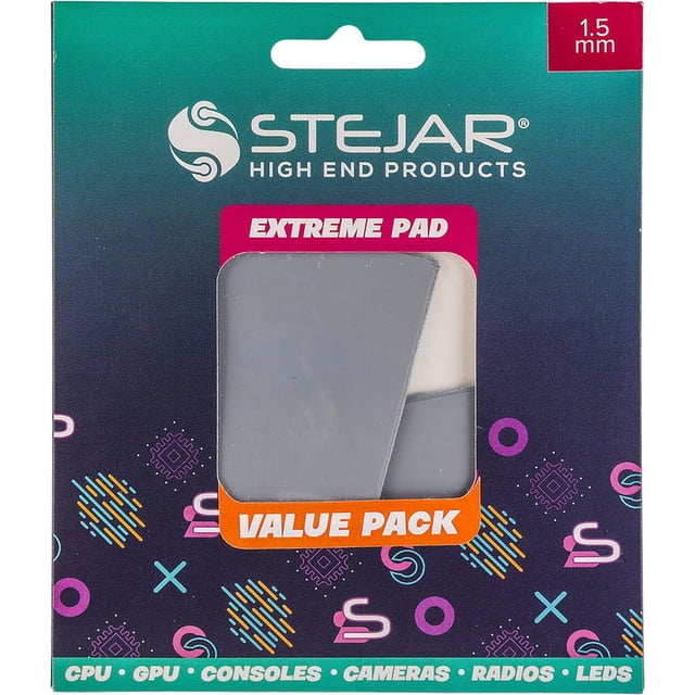 STEJAR THERMAL PAD 95X45X1.5MM 12.8 W/MK EXTREME ALTO RENDIMIENTO VALUE PACK