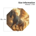 thumbnail image 2 of Naloa Golden Winged White Horse Leather Coasters for Drinks, Durable Drink Coasters 4 Set for Tabletop Protection, Luxurious Home Décor and Housewarming Gift ( {designName})Octagon, 2 of 6