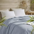 thumbnail image 3 of Regency Heights Cozy Bamboo Cotton Blanket, Lightweight Blanket for Sofa Couch, All Season Breathable Bed Blanket for Hot Sleepers with Diamond Jacquard, King, Light Blue, 3 of 13