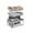 3 grids, variant on Superior Stainless Steel Roll Top Chafing Dish Buffet Set – 8 QT Food Warmer with 90°/180° Full Open Lid, Includes 2 Half-Size Food Pans & Water Pan, Ideal for Catering, Parties
