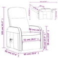 thumbnail image 4 of vidaXL Fauteuil Inclinable Anthracite Gris en Similicuir, 4 of 5