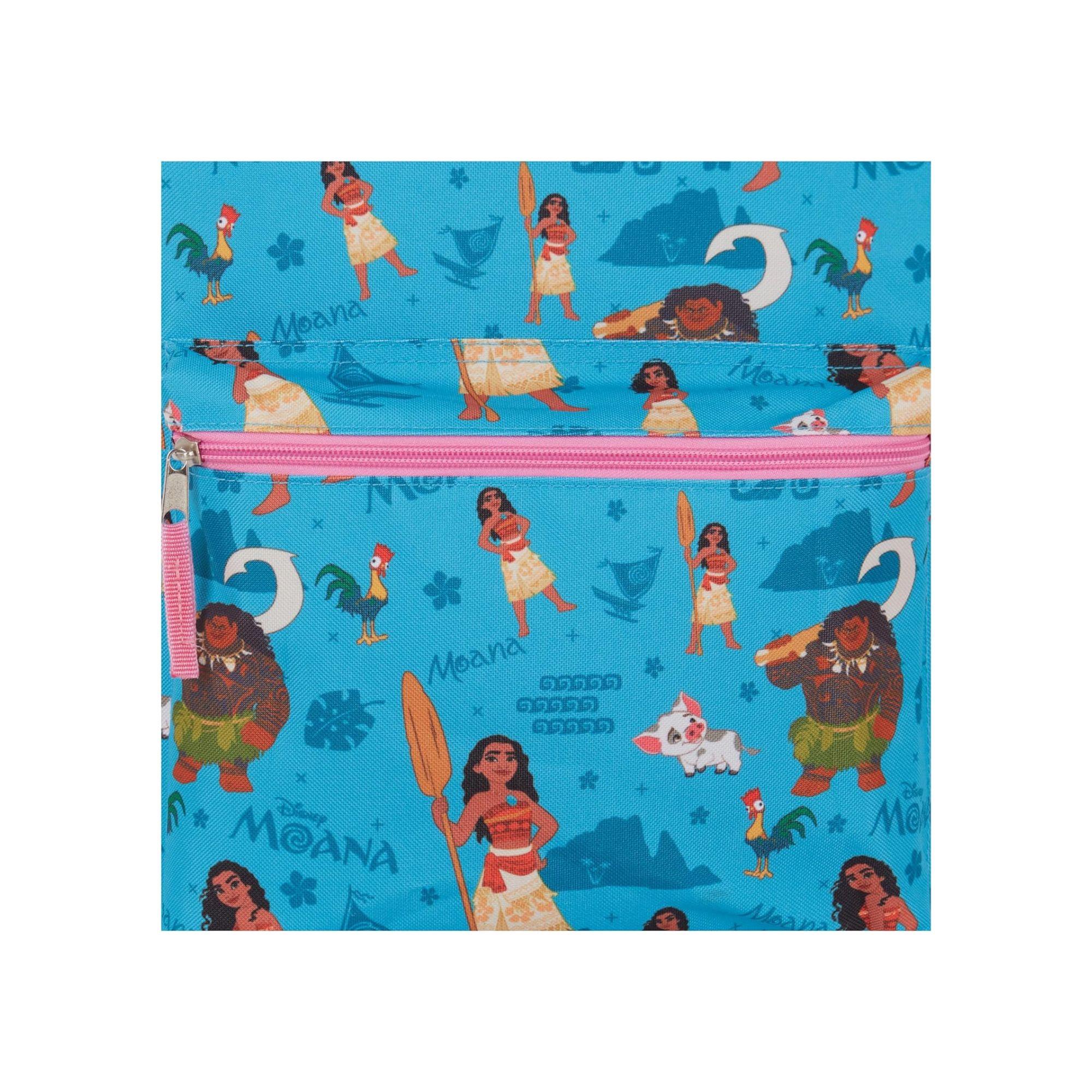 Mochila de Moana para niñas, con estampado de Moana y Maui, color azul 6