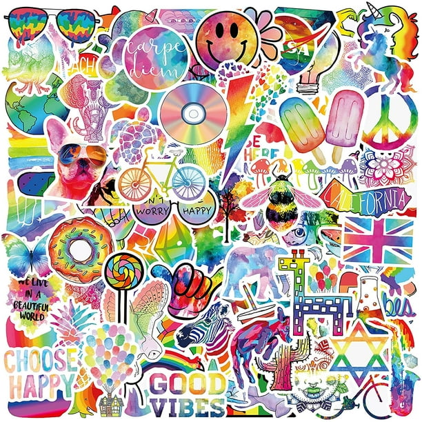 Gay Pride Stickers Book (101 Pcs), Rainbow Stripe Vinyl Decal, Waterproof LGBT  Sticker Pack Perfect for MacBook, Water Bottle, Laptop, Phone, Hydro Flask  / 12 Page 