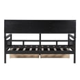 thumbnail image 6 of Twin Size Daybed with Bedside Shelf and 2 Drawers, Multifunctional Sofa Bed Frame with Armrest and Wood Slat Support, Dual-use Platform Bed for Living Room Bedroom Office, Espresso, 6 of 7
