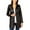Black, variant on Cole Haan Women's Leather Mid-Length Coat (Black, S)