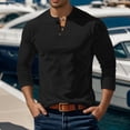 thumbnail image 2 of RUTAYY Men's T-Shirts Corduroy Casual Slim Fit Long Sleeve Tee Shirts Solid Color Basic Tops Business Daily Wear Elegant Holiday Tees, 2 of 7