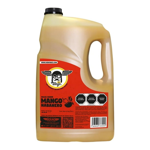 Salsa para alitas y botanas Mr Wings Sabor Mango Habanero 4.2 Kg