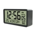 thumbnail image 2 of Temperature LCD Digital Alarm Clock Battery Operated Desk Electronic Small Clock with Indoor Temperature Humdity Date Backlight Snooze Function for Home Bedroom Bedside Desk, 2 of 7
