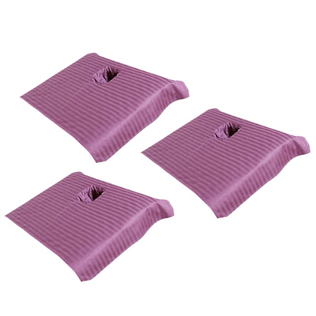3 unids de cara agujero toalla belleza cama cubierta de Púrpura Sunnimix Cubierta de sábanas de belleza