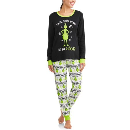 - Holiday Family Pjs Long Sleeve Tee & Jogger Pants, 2-piece Pajama Set (Women's)