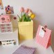 thumbnail image 4 of Bolsa de papel kraft a cuadros de colores, organizador de almacenamiento para el hogar, dulces, galletas, aperitivos, festival, regalo de Navidad, 23x15x8cm, 8 unidades, 4 of 4