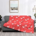 thumbnail image 2 of Uemuo Cartoon Rooster Printed Throw Blanket for Couch, Fluffy Fuzzy Blankets for Bed, Sofa, Cozy Flannel Faux Fur Blanket-60"x50", 2 of 6