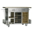 thumbnail image 2 of Yosemite Home Decor Jaxon Contemporary Wood Kitchen Island in Silver, 2 of 5