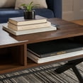 thumbnail image 6 of Desert Fields Roanoke Modern X-Leg Coffee Table, Dark Walnut, 6 of 12