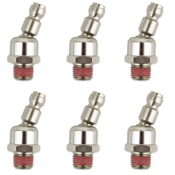 Raccords d'Outils Pneumatiques à Connexion Rapide 1/4 Pouces NPT Mâle - Lot de 6