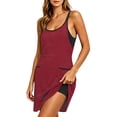 thumbnail image 3 of Tqcoqu Women's Striped Sleeveless Tank Dress Jumpshort, Color‑Contrast Pockets Built‑In Shorts Casual Summer Romper, 3 of 9