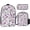 Color-2, variant on Purple Floral Vintage Pattern Backpack Bookbag Students Bags S Rucksack Lunch Bag Pen Bag Three-Piece Set