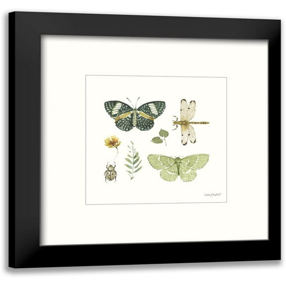 Audit, Lisa 12x12 Black Modern Framed Museum Art Print Titled - Green Fields XIII