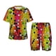 thumbnail image 1 of Balery Colorful Tie Dye Stained Glass 1 Conjunto de Pijama Infantil de Manga Corta con Estampado – Ropa de Dormir de Algodón Suave-Large, 1 of 6