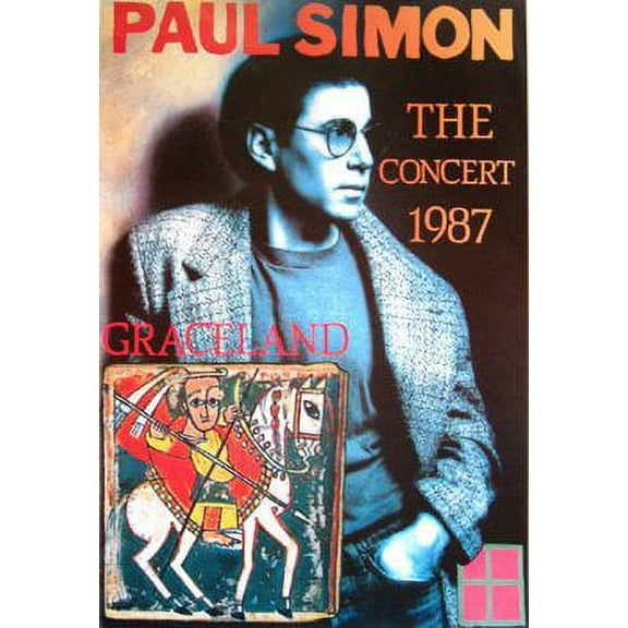 Paul Simon Concert Poster 1987 Graceland New 24x34