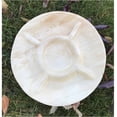 thumbnail image 3 of Round compartment Platter|Bio Mart Areca Palm Leaf Plate|100% Natural|Eco-friendly|Heavy Duty & Re-usable Backyard Compostable|Disposable|Biodegradable|Theme Party, Wedding|Pack of 10, 50 or 100, 3 of 4