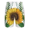 thumbnail image 6 of Kdxio Sunflowers (2) Pattern Mens Casual Shorts - Drawstring Summer Beach Sports Shorts for Men, 6 of 9