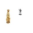 thumbnail image 1 of Escultura De Guepardo De Caballero Dorado, Centro De Mesa Decorativo, Adorno único Para La Entrada De La Oficina, Chimenea, Dormitorio, Decoración Del Hogar., 1 of 8