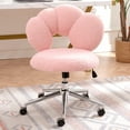 thumbnail image 3 of Computer Chair Office Desk Chair With Semi-wrapped Backrest 5 Casters Adjustable Height 16.1" To 19.3" Swivel Office Chair, 3 of 9
