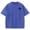 460#Blue, variant on Mens Casual Retro Oversized Tee Premium Washed Fabric Palm Sunset Graphic Short Sleeve Summer Outdoor Beach Shirts Khaki 2XL
