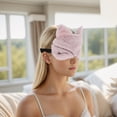 thumbnail image 2 of Unique Bargains Soft Fox Eyes Sleep Mask Eye Shade Cover for Rest and Travel Pink, 2 of 6