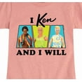thumbnail image 3 of Barbie - I Ken And I Will - Girls Fitted Short Sleeve Graphic T-Shirt, 3 of 5