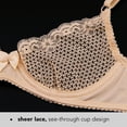 thumbnail image 4 of Wingslove Soutien-Gorge Balconnet Demi à Armatures Non Doublé Transparent pour Femmes 1/2 Tasse, 4 of 6
