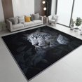 thumbnail image 1 of Area Rugs 4 X 6 ft Rug for Living Room Soft Non Slip Rug Low Pile Simplicity Animals Leopard Printed Area Rugs Bedroom Farmhouse Dining Room, Home Decor Indoor Black Gray, 1 of 7