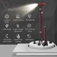 thumbnail image 2 of Bastón inteligente ispuoocti con alarma para hombres y mujeres, telescópico y ajustable para personas mayores, carga directa por USB, con luz LED, un bastón para tres usos, ligero y estable (rojo), 2 of 5