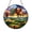 Acrylic 3.5 Inch, variant on Sky Adventure Hot Air Balloons Stained Glass Style Ornament, Christmas Tree Hanging Decor