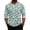 Mint Green005, variant on Mens 3/4 Sleeve Shirt 2026 Relaxed Fit Raglan Henley Shirt Floral Print Street Shirt Autumn Breathable Top Gray 2XL