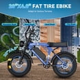 thumbnail image 5 of VortexRider 1500W Electric Bike for Adults, 20" Fat Tire E-Mountain Bikes, 48V 17.5Ah 32MPH Ebike for Adults Full Suspension UL2849, 5 of 7